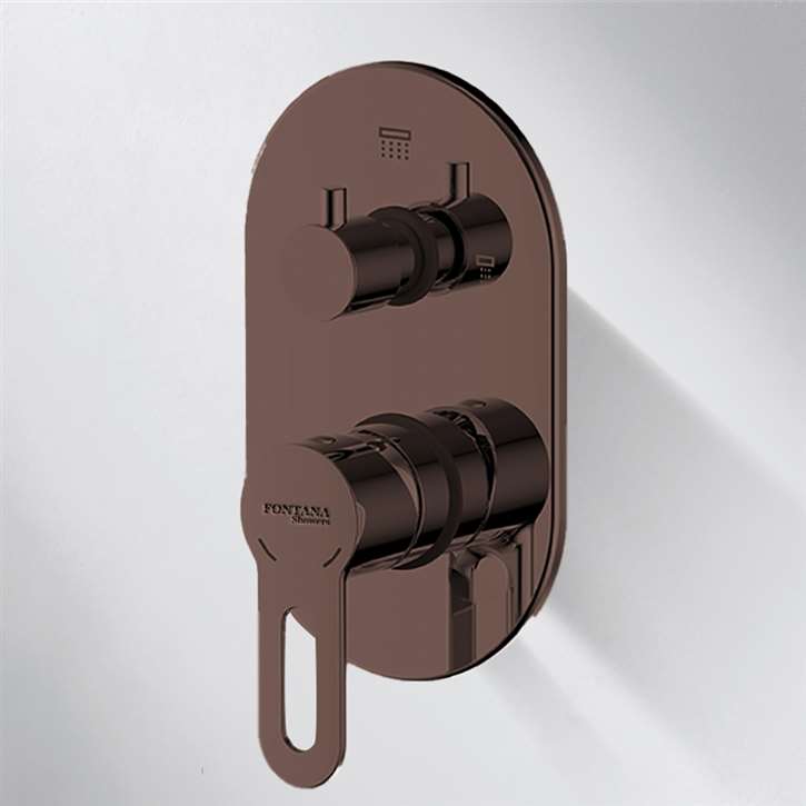 Oil Rubbed Bronze Hot and Cold Shower Mixer Wall Mounted