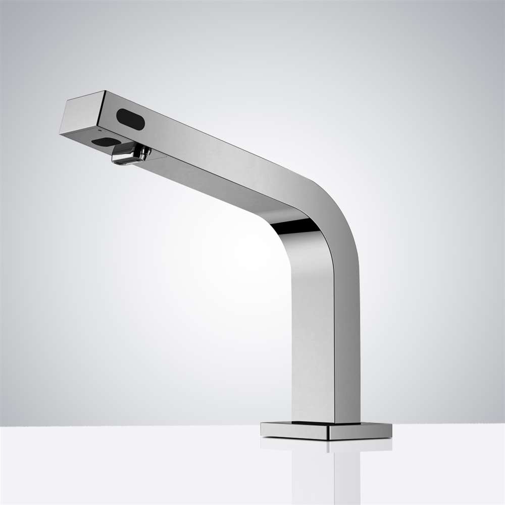 Fontana Chrome Deck Mounted Touchless Sensor Faucet With Automatic Soap  Dispenser