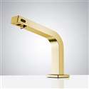 Fontana BrushedGold Deck Mounted Touchless Sensor Faucet With Soap Dispenser