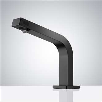 Fontana Deck Mounted Touchless Sensor Faucet & Soap Dispenser In Matte Black