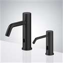Fontana Matte Black Temperature Control Commercial Touchless Sensor Faucet With Soap Dispenser