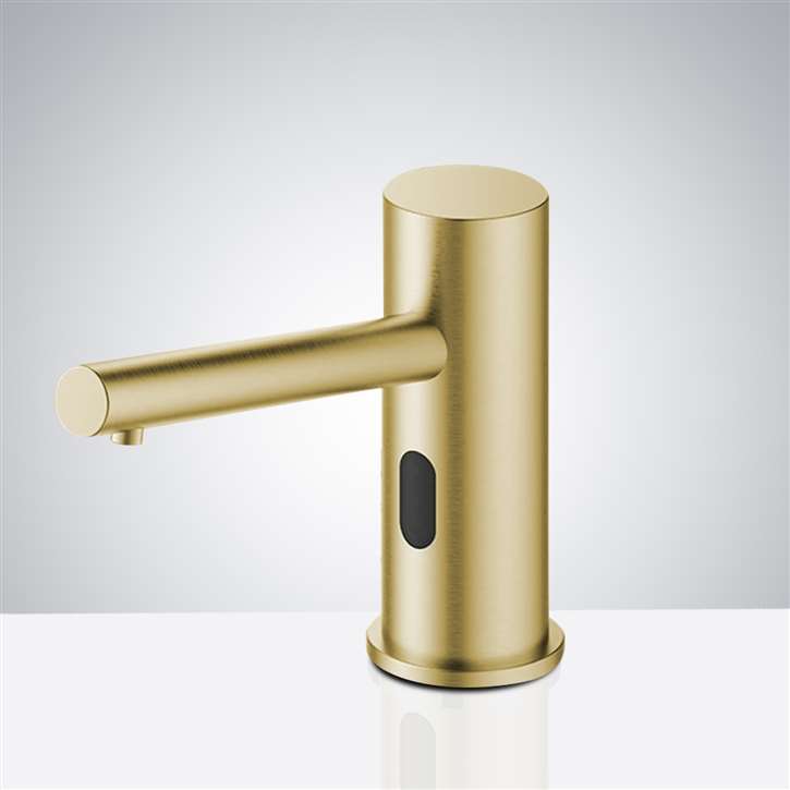 Brushed Gold Deck Mounted Commercial Touchless Automatic Automatic Soap Dispenser