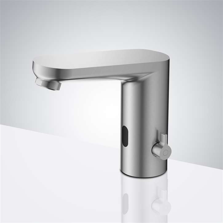 Fontana Deck Mounted Commercial Automatic Touchless Sensor Faucet In Brushed Nickel