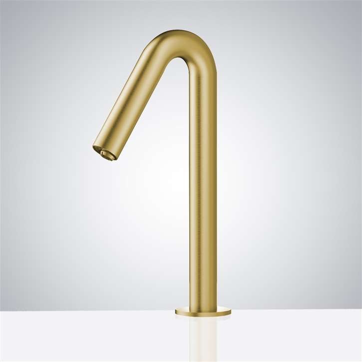 Fontana Public Restroom Commercial Brushed Gold Touchless Sensor Faucet