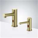 Fontana Touchless Sensor Faucet and Soap Dispenser  With Brushed Gold Finish