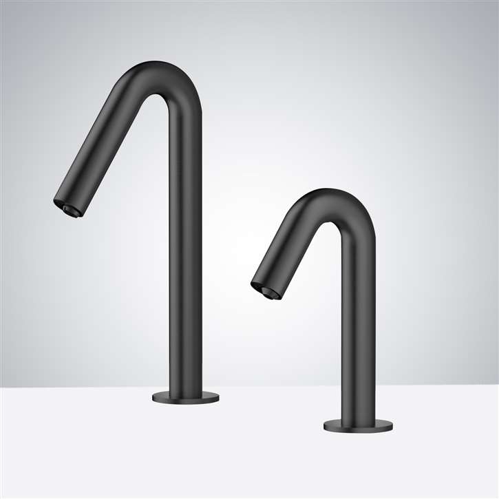 Fontana Commercial Restroom Touchless Sensor Faucet With Automatic Soap Dispenser  In Matte Black