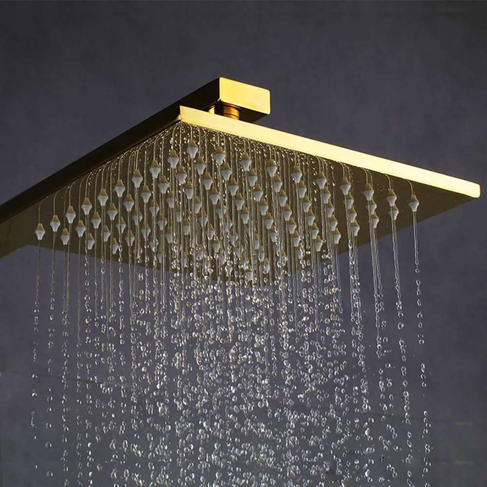 Fontana Balsamo Gold In-Wall Thermostatic Mixer Bathroom Shower