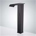 Fontana Matte Black Commercial Hands Free Deck Mount Sensor Faucet