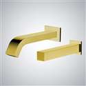 Fontana Contemporary Commercial Wall Mount Sensor Faucet and Soap Dispenser in Gold
