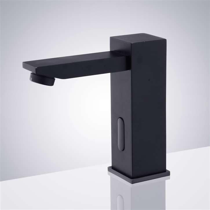 Fontana Commercial Hands Free Touchless Automatic Motion Matte Black Sensor Faucet