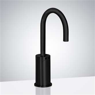 Fontana Geneva Gooseneck Commercial Automatic Smart Sensor Faucet in Matte Black