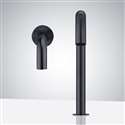 Fontana Matte Black Finish Automatic Commercial Sensor Faucet And Matching Soap Dispenser