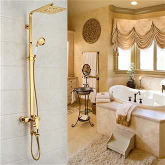 Arsizio Classic Luxury Gold Brass Bathroom Shower Set