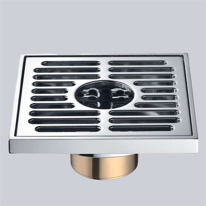 Fontana Stainless Steel Round Shape Commercial Brushed Nickel Finish Bathroom Floor Drain