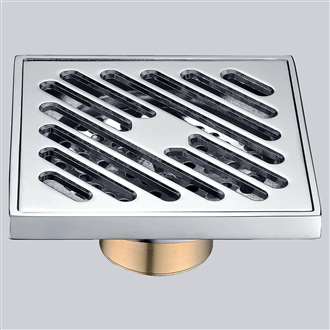 Fontana Stylish Brushed Nickel Square Commercial Bathroom Floor Drain System