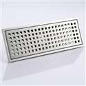 Fontana Stainless Steel Floor Mounted Square Hole Shower Drain In Brushed Nickel Finish