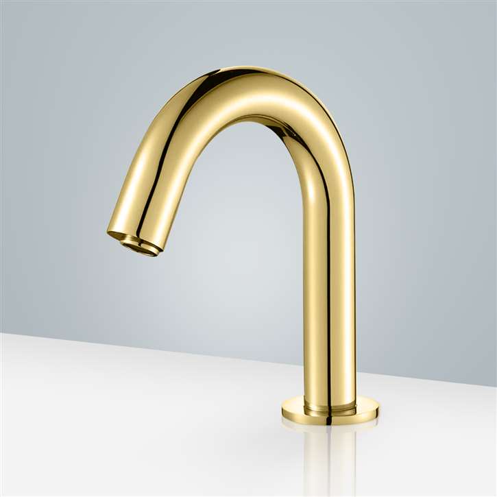 Brio Commercial Gold Touch less Volume Sensor Hands Free Faucet