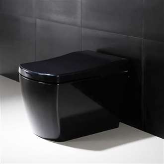 Fontana Grosseto Black Finish Voice Controlled Intelligent Toilet
