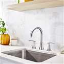 Sechura Brushed Nickel Dual Handle Deck Mount Sink Faucet