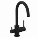 Moselle Black Deck Mounted Single Handle Kitchen Faucet