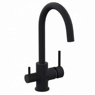 Moselle Black Deck Mounted Single Handle Kitchen Faucet