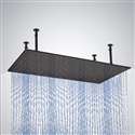 Val-de-Marne 20" x 40" Matte Black Ceiling Mount LED Rain Shower Head