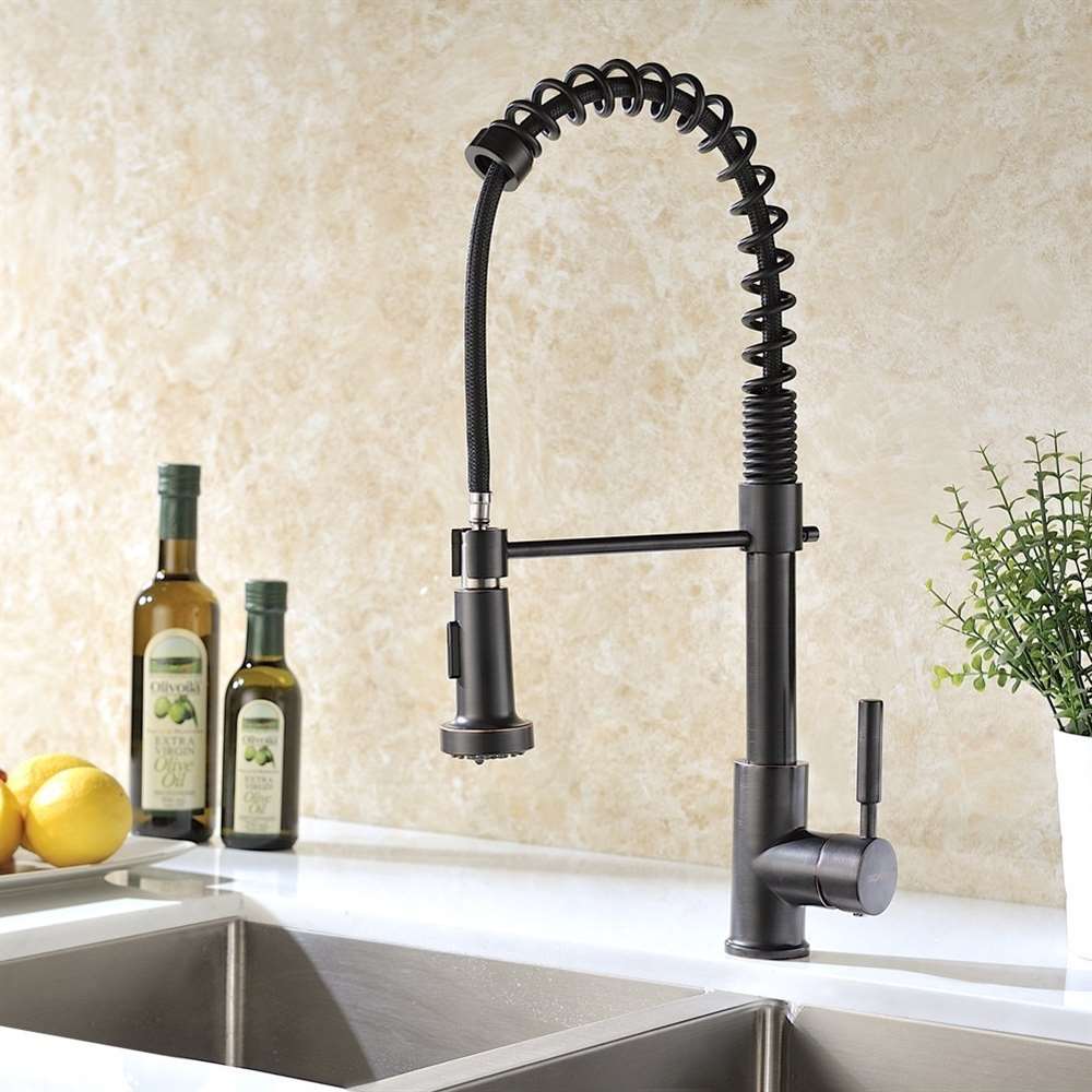 Premium Oil Rubbed Bronze Kitchen Faucet | Fontana Showers
