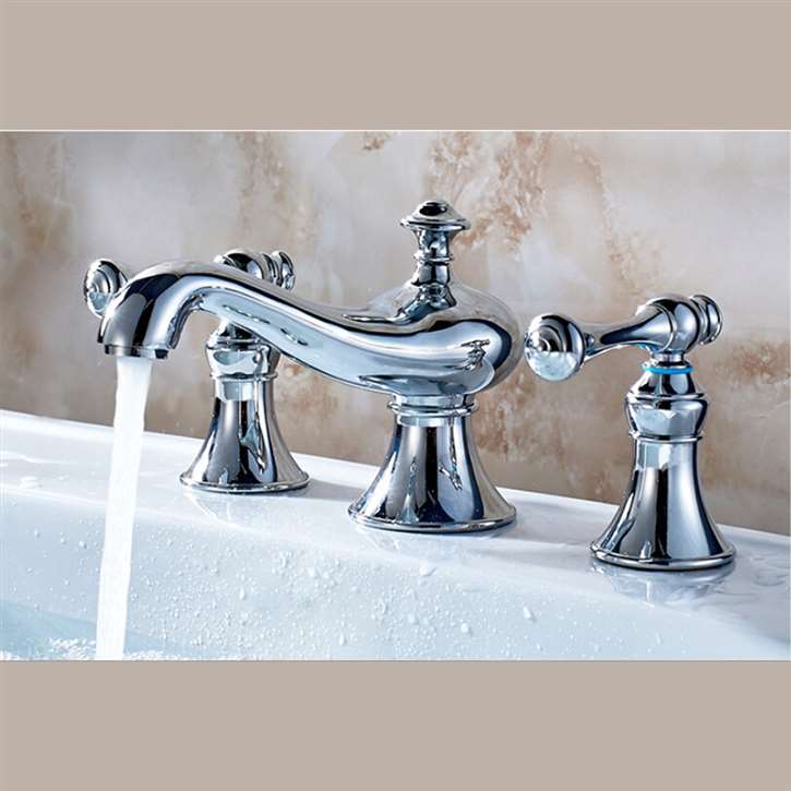 Carpi Chrome Dual Handle Mixer Bathroom Faucet