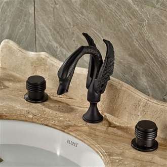Savona Oil Rubbed Bronze Dual Handle Swan Shaped Bathroom Faucet || Savona Soap