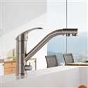 Pomezia High-end Brass Body Nickel Brushed Deck Mount Kitchen Faucet