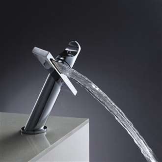 Turin Contemporary Deck Mount Waterfall Sink Faucet