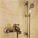Leon Luxury Brass Antique Mixer Tap Single Handle Shower Faucet