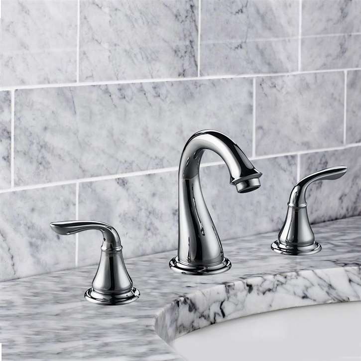 Surrey Dual Handle Chrome Bathroom Sink Faucet