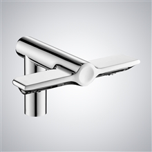 Fontana Luxurious Chrome Touchless Faucet With Soap Dispenser and Hand Dryer