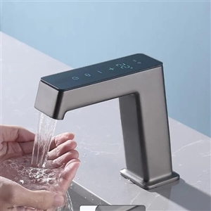 Fontana Aosta Dark Gray Digital Touchless Bathroom Faucet