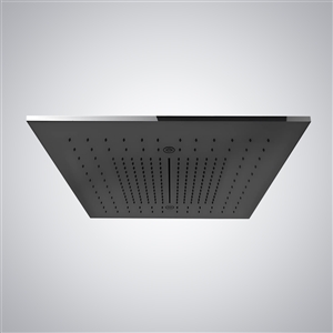 Fontana Somme Matte Black 350x350 mm Shower Head