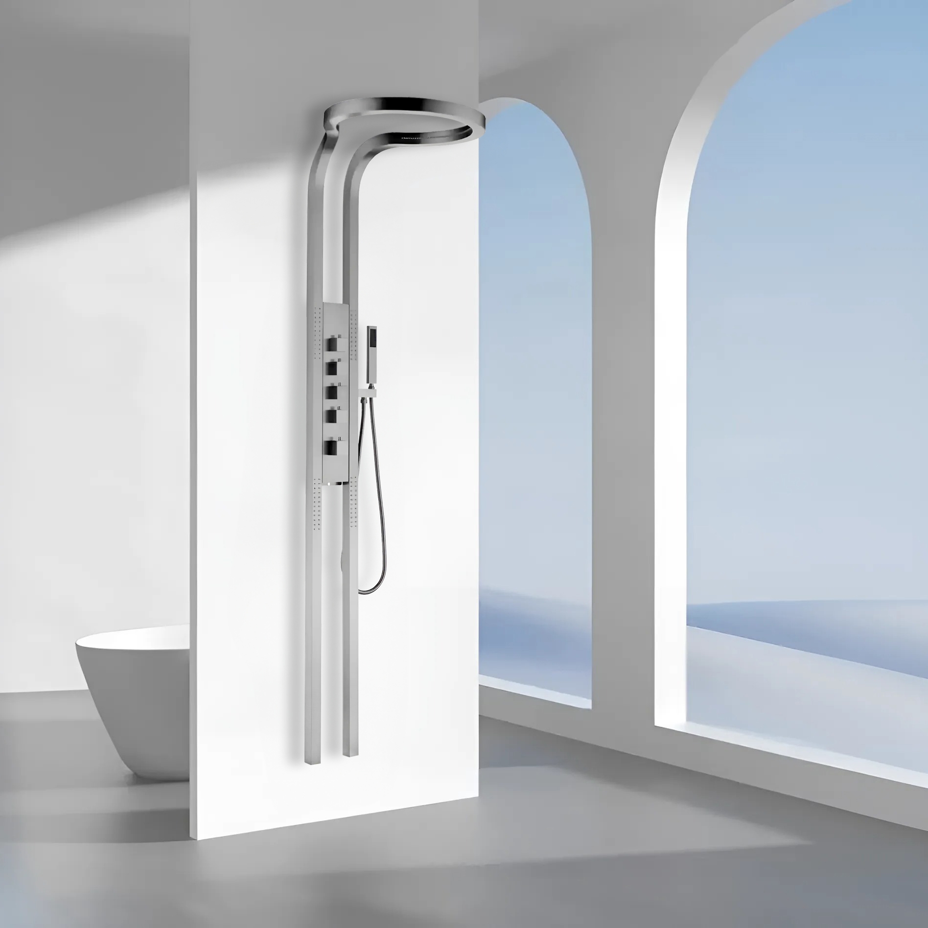 Fontana Evreux Chrome Outdoor Shower Panel