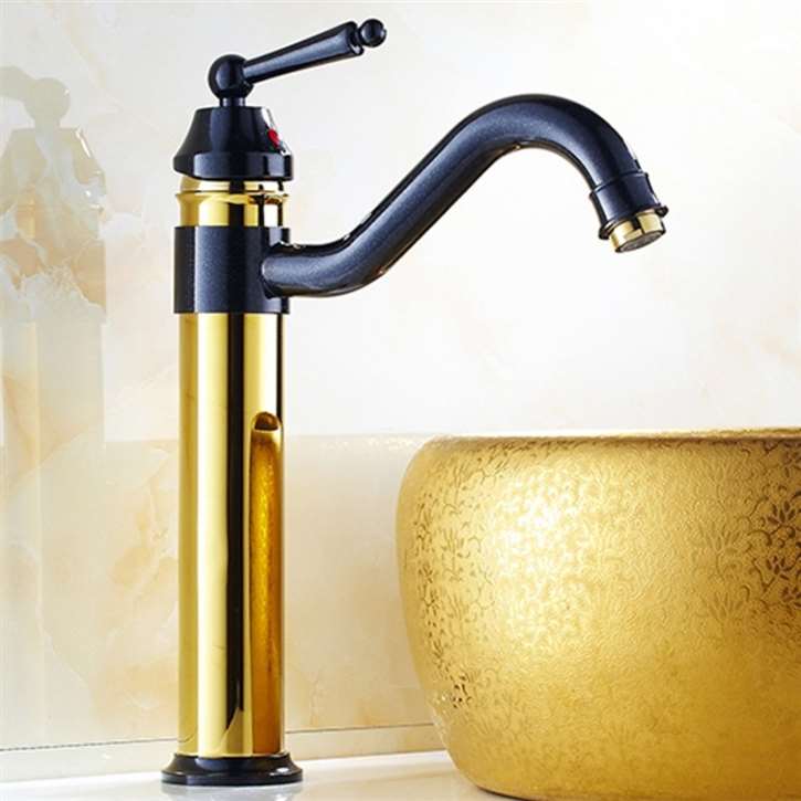 Casoria Antique 360 Rotatable Black/White Bathroom Faucet