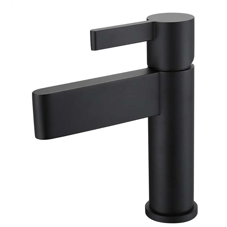 Ajaccio Single Handle Matte Black Deck Mounted Bathroom Faucet