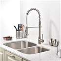 Quilmes Brushed Nickel Kitchen Sink Faucet with Pull Down Sprayer