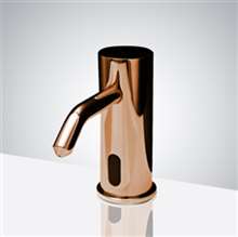 Fontana Trio Commercial Rose Gold Brass Deck Mount Automatic Sensor Liquid Soap Dispenser