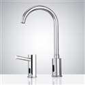 Fontana Gooseneck Chrome Commercial Automatic Sensor Faucet & Motion Sensor Soap Dispenser for Restrooms