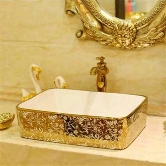 Milan Rectangular Bathroom Sink Set with Faucet & Drain