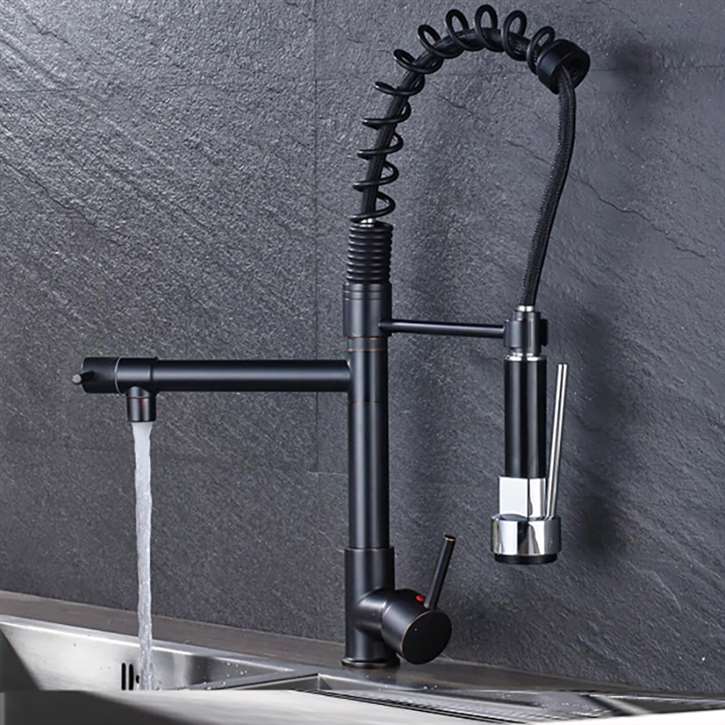 Vienna Classico Deck Mount Kitchen Sink Faucet with Pull Down Sprayer