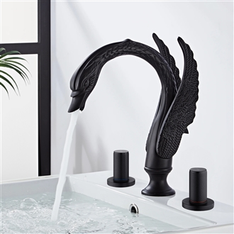 Fontana Midnight Flow Dark Oil Rubbed Bronze Swan Faucet