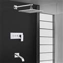 Fontana Rio Chrome Wall Mount LED Shower Set with Two Function Mixer