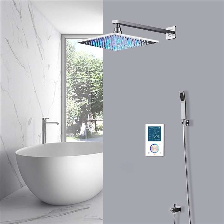 Fontana Flavia Digital Color Changing LED Rainfall Shower Set