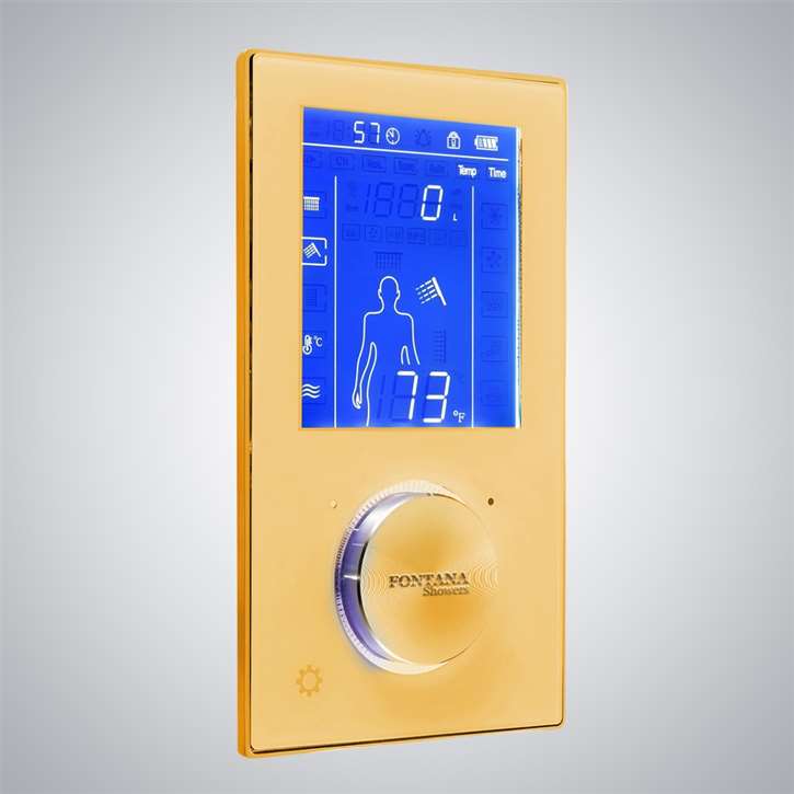 Fontana Shower In Gold System Digital Shower Control Shower Mixer