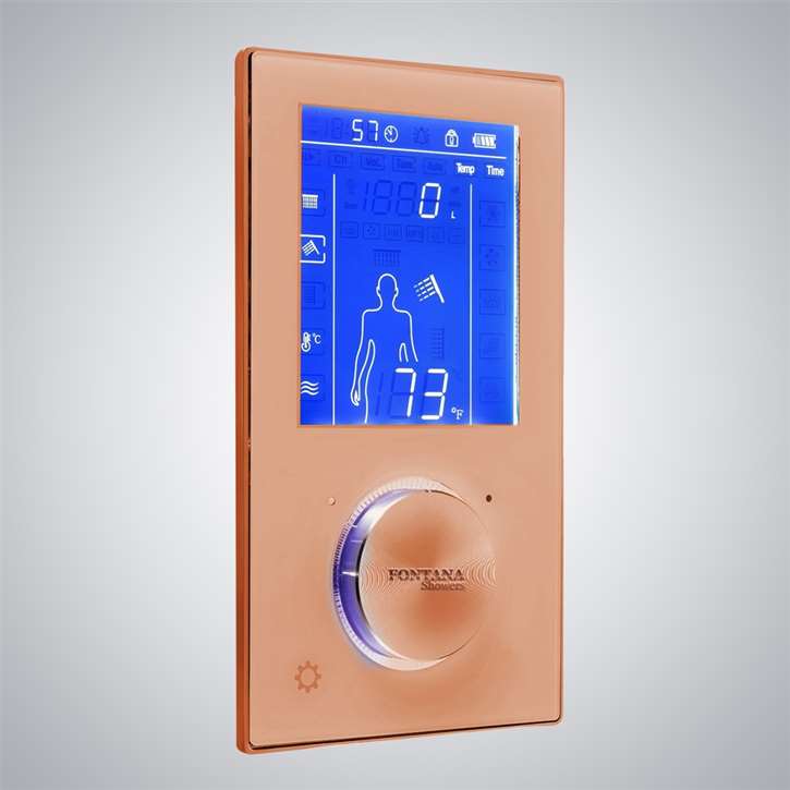 Fontana Shower In Rose Gold System Digital Shower Control Shower Mixer