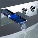 Rivera Wall Mount 3-pc LED Faucet Set